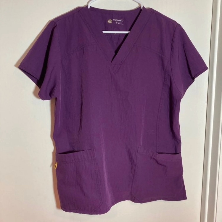 Wonderwink Purple Scrub Top